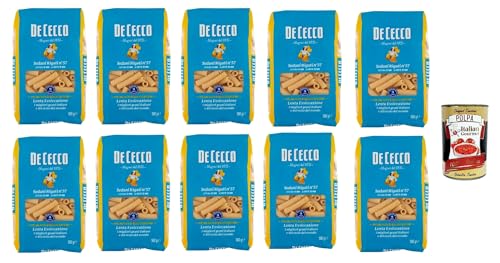 De Cecco Sedani Rigati N°57, 100% Italienisch Pasta Nudeln 10x 500g + Italian Gourmet Polpa 400g von Italian Gourmet E.R.