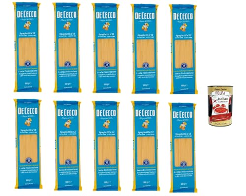 De Cecco Spaghetti N°5 100% Italienisch Pasta Nudeln 10x 500g + Italian Gourmet Polpa 400g De Cecco Spaghetti N°5 100% Italienisch Pasta Nudeln 10x 500g + Italian Gourmet Polpa 400g von Italian Gourmet E.R.