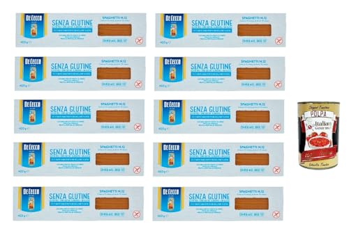 De Cecco Spaghetti senza Glutine No.12, Glutenfrei,100% Italienisch Pasta Nudeln gluten free 10x 400G + Italian Gourmet polpa 400g De Cecco Spaghetti senza Glutine No.12, Glutenfrei,100% Italienisch Pasta Nudeln gluten free 10x 400G + Italian Gourmet polpa 400g von Italian Gourmet E.R.