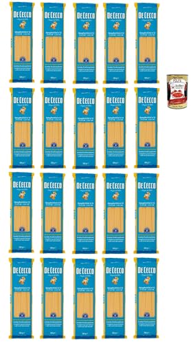 De Cecco Spaghettini N°11 100% Italienisch Pasta Nudeln 20x 500g + Italian Gourmet Polpa 400g von Italian Gourmet E.R.