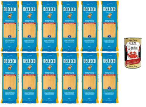De Cecco Spaghettini Pasta di Semola di grano duro Food Service Spaghettini Hartweizengrieß Pasta Food Service 12x1kg + Italian gourmet polpa 400g De Cecco Spaghettini Pasta di Semola di grano duro Food Service Spaghettini Hartweizengrieß Pasta Food Service 12x1kg + Italian gourmet polpa 400g von Italian Gourmet E.R.
