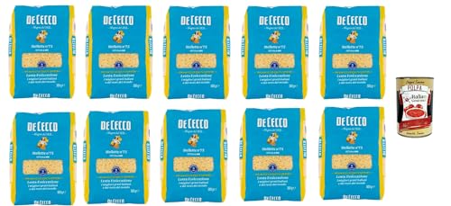 De Cecco Stellette N°75, 100% Italienisch Pasta Nudeln 10x 500g + Italian Gourmet Polpa 400g von Italian Gourmet E.R.