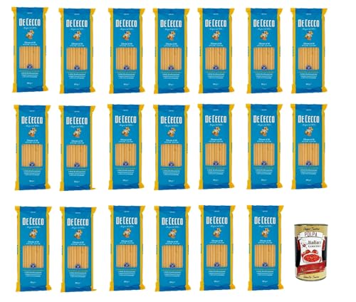 De Cecco Zitone N°19 100% Italienisch Pasta Nudeln 20x 500g + Italian Gourmet Polpa 400g von Italian Gourmet E.R.