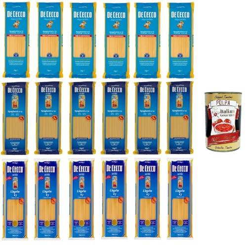 De CeccoTestpaket Spaghetti,Linguine,Spaghettini Pasta di Semola di grano duro Food Service Spaghettini Hartweizengrieß Pasta Food Service 18x1kg + Italian gourmet polpa 400g De CeccoTestpaket Spaghetti,Linguine,Spaghettini Pasta di Semola di grano duro Food Service Spaghettini Hartweizengrieß Pasta Food Service 18x1kg + Italian gourmet polpa 400g von Italian Gourmet E.R.