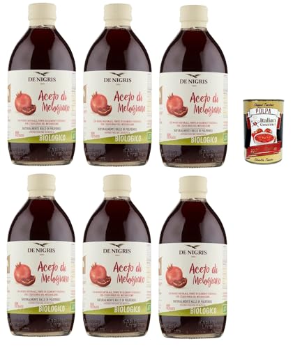De Nigris Aceto di Melograno con madre naturale ,Granatapfelessig,100% Italienische Granatapfel, 6x 500ml + Italian Gourmet Polpa di Pomodoro 400g De Nigris Aceto di Melograno con madre naturale ,Granatapfelessig,100% Italienische Granatapfel, 6x 500ml + Italian Gourmet Polpa di Pomodoro 400g von Italian Gourmet E.R.