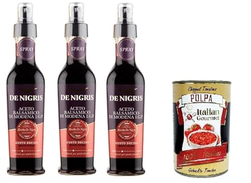De Nigris Balsamico-Essig aus Modena I.G.P. Gusto Deciso Spray 3x250 ml+ Italian Gourmet polpa 400g De Nigris Balsamico-Essig aus Modena I.G.P. Gusto Deciso Spray 3x250 ml+ Italian Gourmet polpa 400g von Italian Gourmet E.R.