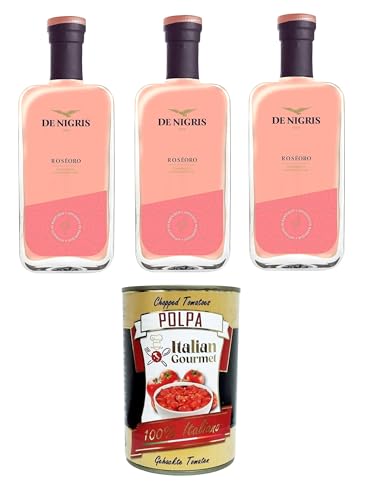 De Nigris Excellence Line - Roseoro süßer Rotweinessig 8,5 Oz 3x250 ml | mit Balsamico-Essig aus Modena, Italien, süß-saures Gewürz | Gealtert + Italian Gourmet polpa 400g De Nigris Excellence Line - Roseoro süßer Rotweinessig 8,5 Oz 3x250 ml | mit Balsamico-Essig aus Modena, Italien, süß-saures Gewürz | Gealtert + Italian Gourmet polpa 400g von Italian Gourmet E.R.