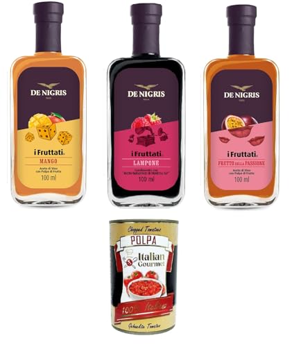 De Nigris Testpaket I Fruttati Passion Fruit,Lampone,Mango Fruchtige Passionsfrucht, Himbeere, Mango 3x100ml+ Italian Gourmet polpa 400g De Nigris Testpaket I Fruttati Passion Fruit,Lampone,Mango Fruchtige Passionsfrucht, Himbeere, Mango 3x100ml+ Italian Gourmet polpa 400g von Italian Gourmet E.R.