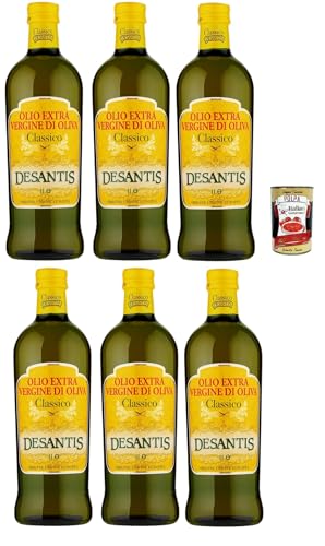 De Santis Olio extravergine di oliva Classico, Extra Natives nativ Olive Olivenöl 1L olio di oliva, 6x 1Lt + Italian Gourmet polpa 400g De Santis Olio extravergine di oliva Classico, Extra Natives nativ Olive Olivenöl 1L olio di oliva, 6x 1Lt + Italian Gourmet polpa 400g von Italian Gourmet E.R.