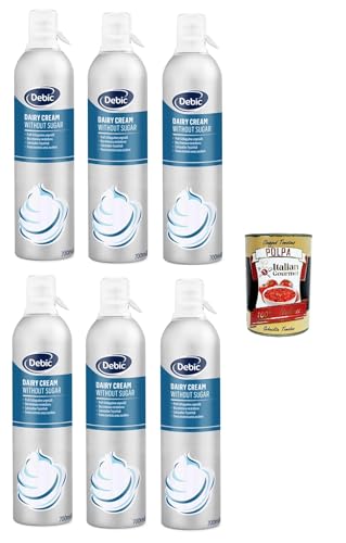 Debic Panna Spray Non Zuccherata Ungesüßte Sprühcreme 6x700 ml + Italian Gourmet Polpa di Pomodoro 400g Debic Panna Spray Non Zuccherata Ungesüßte Sprühcreme 6x700 ml + Italian Gourmet Polpa di Pomodoro 400g von Italian Gourmet E.R.