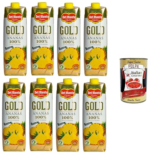 Del Monte Gold 100% Ananas, Ananassaft 8 x 1lt + Italian Gourmet polpa 400g Del Monte Gold 100% Ananas, Ananassaft 8 x 1lt + Italian Gourmet polpa 400g von Italian Gourmet E.R.