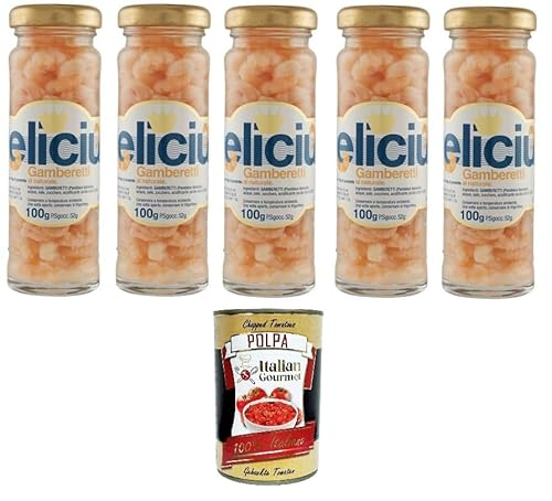 Delicius Gamberetti Al Naturale Natural Garnelen 5x100gr + Italian Gourmet polpa 400g Delicius Gamberetti Al Naturale Natural Garnelen 5x100gr + Italian Gourmet polpa 400g von Italian Gourmet E.R.