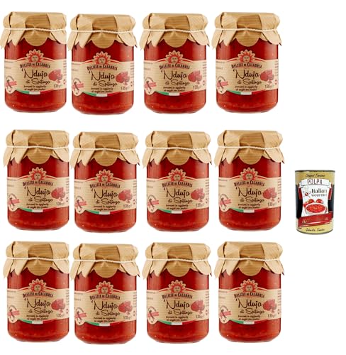 Delizia di Capabia, Ndujia di Spilinga, Würzig streikbar nduja salami, 12x 135g + Italian Gourmet polpa 400g Delizia di Capabia, Ndujia di Spilinga, Würzig streikbar nduja salami, 12x 135g + Italian Gourmet polpa 400g von Italian Gourmet E.R.