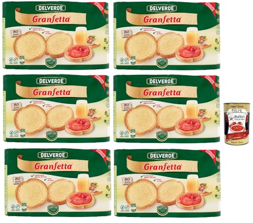 Delverde Granfetta Fette Biscottate 40 fette Zwieback duftend und leicht Kekse 6x 600g + Italian Gourmet polpa 400g Delverde Granfetta Fette Biscottate 40 fette Zwieback duftend und leicht Kekse 6x 600g + Italian Gourmet polpa 400g von Italian Gourmet E.R.