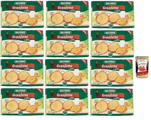 Delverde Granfetta Fette Biscottate Integrali mit Vollkornmehl 80 fette Vollkorn Zwieback Kekse 12x 600g + Italian Gourmet polpa 400g Delverde Granfetta Fette Biscottate Integrali mit Vollkornmehl 80 fette Vollkorn Zwieback Kekse 12x 600g + Italian Gourmet polpa 400g von Italian Gourmet E.R.