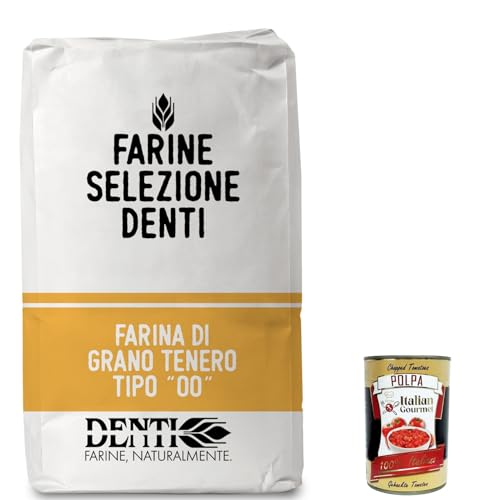 Denti Farina Di Grano Tenero tipo "00" Weichweizenmehl vom Typ „00“25kg + Italian Gourmet polpa 400g Denti Farina Di Grano Tenero tipo "00" Weichweizenmehl vom Typ „00“25kg + Italian Gourmet polpa 400g von Italian Gourmet E.R.