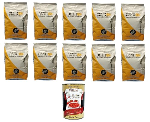 Denti- Farina di Grano tenero tipo "00" Weichweizenmehl Typ „00“. 10 x 1000gr + Italian Gourmet polpa 400g Denti- Farina di Grano tenero tipo "00" Weichweizenmehl Typ „00“. 10 x 1000gr + Italian Gourmet polpa 400g von Italian Gourmet E.R.
