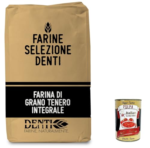 Denti. Farina Professionale Di grano tenero Integrale Professionelles Vollkorn-Weichweizenmehl 25kg+ Italian Gourmet polpa 400g Denti. Farina Professionale Di grano tenero Integrale Professionelles Vollkorn-Weichweizenmehl 25kg+ Italian Gourmet polpa 400g von Italian Gourmet E.R.