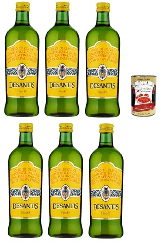 Desantis Olio di oliva, Olivenöl bestehend aus raffinierten Olivenölen und nativen Olivenölen 6x 1lt + Italian Gourmet polpa 400g Desantis Olio di oliva, Olivenöl bestehend aus raffinierten Olivenölen und nativen Olivenölen 6x 1lt + Italian Gourmet polpa 400g von Italian Gourmet E.R.