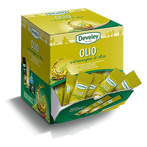 Develey Olio Extra Vergine di Oliva Natives Olivenöl Extra Jede Packung enthält 100 Einzeldosen von 10ml von Develey