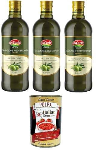 Di Carlo Olio D'oliva , Tradizione Mediterranea Olivenöle 3x1lt + Italian Gourmet polpa 400g Di Carlo Olio D'oliva , Tradizione Mediterranea Olivenöle 3x1lt + Italian Gourmet polpa 400g von Italian Gourmet E.R.