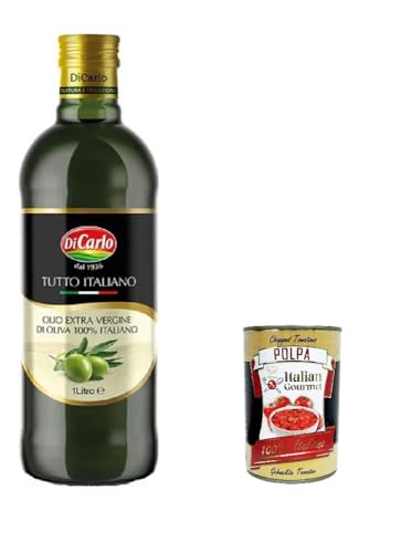 Di Carlo Olio Evo, Tutto Italiano,Evo-Öl, rein italienisches Olivenöl extra vergine 1lt + Italian Gourmet polpa 400g Di Carlo Olio Evo, Tutto Italiano,Evo-Öl, rein italienisches Olivenöl extra vergine 1lt + Italian Gourmet polpa 400g von Italian Gourmet E.R.