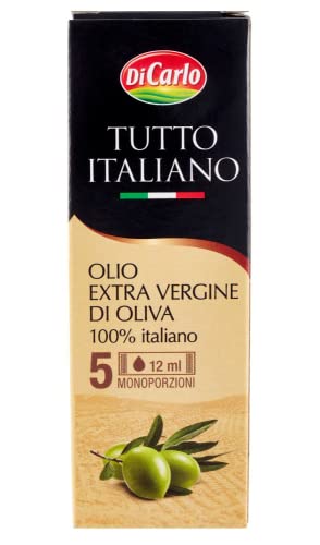 Di Carlo Tutto Italiano Olio Extra Vergine di Oliva 100% Italienisches Natives Olivenöl Extra Jede Packung enthält 5 Einzeldosis-Sticks mit 12ml von Italian Gourmet E.R.