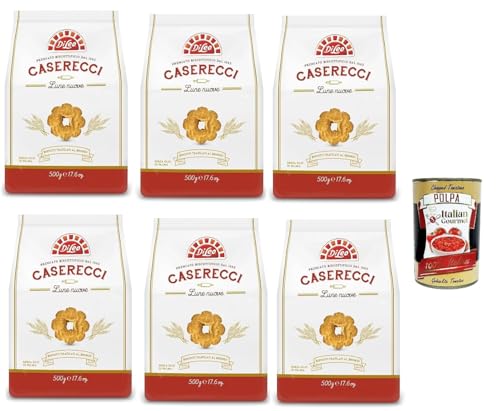 Di Leo, Biscotti Frollini Caserecci Lune Nuove, Bronze -gezielte Kekse, Süße und echte Biscuits, 8x 500g + Italian Gourmet polpa 400g Di Leo, Biscotti Frollini Caserecci Lune Nuove, Bronze -gezielte Kekse, Süße und echte Biscuits, 8x 500g + Italian Gourmet polpa 400g von Italian Gourmet E.R.
