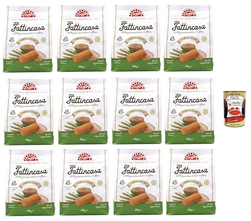 Di Leo Biscotti come Fattincasa con farina di farro, Kekse als hausgemachtes mit geschrieben Mehl, biscuits 12x 500g + Italian Gourmet polpa 400g Di Leo Biscotti come Fattincasa con farina di farro, Kekse als hausgemachtes mit geschrieben Mehl, biscuits 12x 500g + Italian Gourmet polpa 400g von Italian Gourmet E.R.
