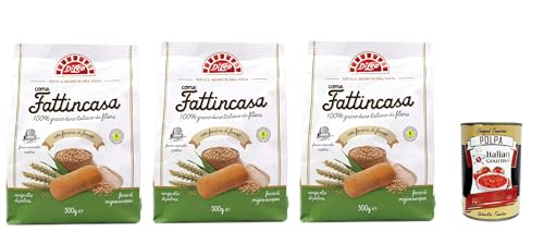 Di Leo Biscotti come Fattincasa con farina di farro, Kekse als hausgemachtes mit geschrieben Mehl, biscuits 3x 500g + Italian Gourmet polpa 400g Di Leo Biscotti come Fattincasa con farina di farro, Kekse als hausgemachtes mit geschrieben Mehl, biscuits 3x 500g + Italian Gourmet polpa 400g von Italian Gourmet E.R.