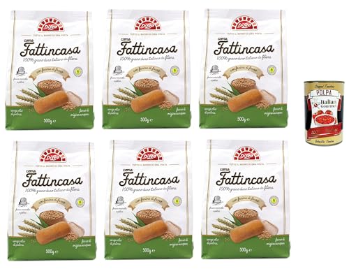 Di Leo Biscotti come Fattincasa con farina di farro, Kekse als hausgemachtes mit geschrieben Mehl, biscuits 6x 500g + Italian Gourmet polpa 400g Di Leo Biscotti come Fattincasa con farina di farro, Kekse als hausgemachtes mit geschrieben Mehl, biscuits 6x 500g + Italian Gourmet polpa 400g von Italian Gourmet E.R.
