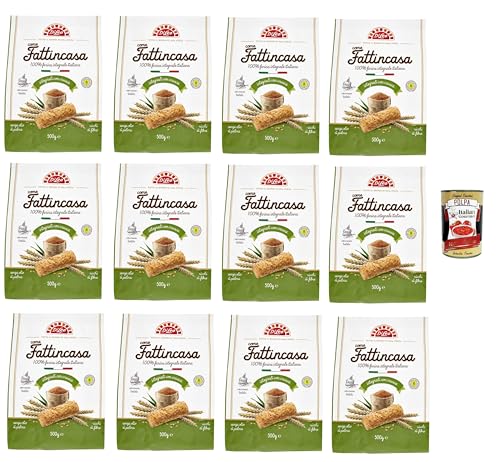 Di Leo Biscotti come Fattincasa con farina integrale, Kekse als hausgemachtes mit mit vollem Mehl, biscuits 12x 500g + Italian Gourmet polpa 400g Di Leo Biscotti come Fattincasa con farina integrale, Kekse als hausgemachtes mit mit vollem Mehl, biscuits 12x 500g + Italian Gourmet polpa 400g von Italian Gourmet E.R.