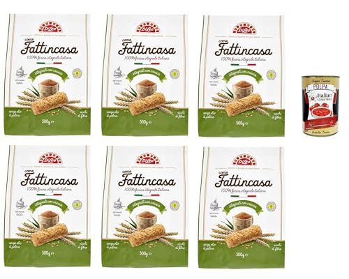 Di Leo Biscotti come Fattincasa con farina integrale, Kekse als hausgemachtes mit mit vollem Mehl, biscuits 6x 500g + Italian Gourmet polpa 400g Di Leo Biscotti come Fattincasa con farina integrale, Kekse als hausgemachtes mit mit vollem Mehl, biscuits 6x 500g + Italian Gourmet polpa 400g von Italian Gourmet E.R.