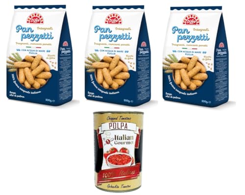 Di Leo Panpezzetti Integrali con acqua di mare Vollkorn-Panpezzetti mit Meerwasser -3x200 gr.+ Italian Gourmet Polpa di Pomodoro 400g Di Leo Panpezzetti Integrali con acqua di mare Vollkorn-Panpezzetti mit Meerwasser -3x200 gr.+ Italian Gourmet Polpa di Pomodoro 400g von Italian Gourmet E.R.