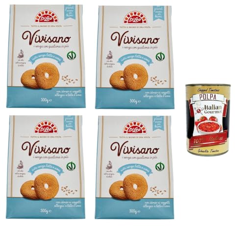 Di Leo VIvisano Bisconti Senza Latte e Uova Milch- und eifreie Kekse von VIvisano 4x500gr+ Italian Gourmet polpa 400g Di Leo VIvisano Bisconti Senza Latte e Uova Milch- und eifreie Kekse von VIvisano 4x500gr+ Italian Gourmet polpa 400g von Italian Gourmet E.R.
