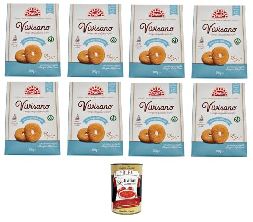 Di Leo VIvisano Biscotti Senza Latte e Uova Milch- und eifreie Kekse von VIvisano 8x500gr+ Italian Gourmet polpa 400g Di Leo VIvisano Biscotti Senza Latte e Uova Milch- und eifreie Kekse von VIvisano 8x500gr+ Italian Gourmet polpa 400g von Italian Gourmet E.R.