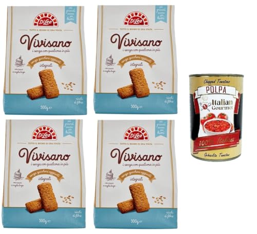 Di Leo Vivisano Biscotti Senza Zuccheri Aggiunti Integrali Vollkornkekse ohne Zuckerzusatz 4x500 G+ Italian Gourmet polpa 400g Di Leo Vivisano Biscotti Senza Zuccheri Aggiunti Integrali Vollkornkekse ohne Zuckerzusatz 4x500 G+ Italian Gourmet polpa 400g von Italian Gourmet E.R.