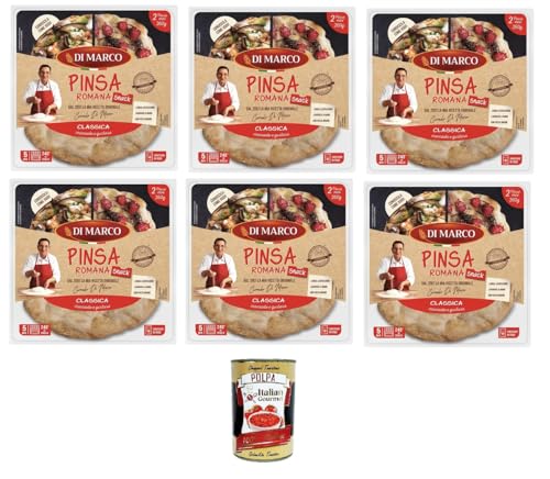 Di Marco- Pinsa alla Romana Klassisch knusprig und lecker 6x230gr+ Italian Gourmet polpa 400g Di Marco- Pinsa alla Romana Klassisch knusprig und lecker 6x230gr+ Italian Gourmet polpa 400g von Italian Gourmet E.R.