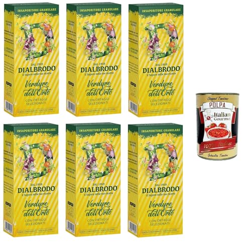Dialbrodo Insaporitore Granulare Verdure dell'Orto Granulatgewürz für Gartengemüse 6x250gr + Italian Gourmet polpa 400g Dialbrodo Insaporitore Granulare Verdure dell'Orto Granulatgewürz für Gartengemüse 6x250gr + Italian Gourmet polpa 400g von Italian Gourmet E.R.