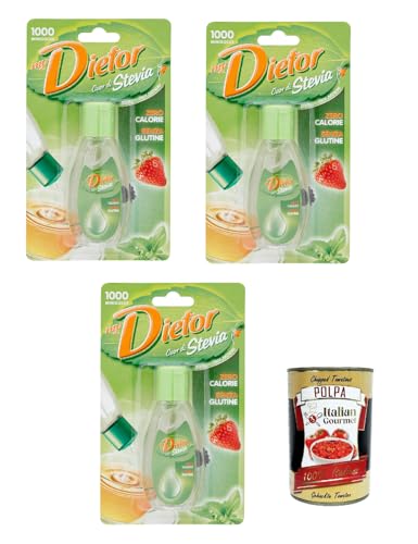 Dietor - MyDietor Cuor di Stevia, Natürlicher flüssiger Süßstoff 0 kcal, Glutenfrei, gluten free, Ohne Aspartam 3x 50 ml + Italian Gourmet polpa 400g Dietor - MyDietor Cuor di Stevia, Natürlicher flüssiger Süßstoff 0 kcal, Glutenfrei, gluten free, Ohne Aspartam 3x 50 ml + Italian Gourmet polpa 400g von Italian Gourmet E.R.