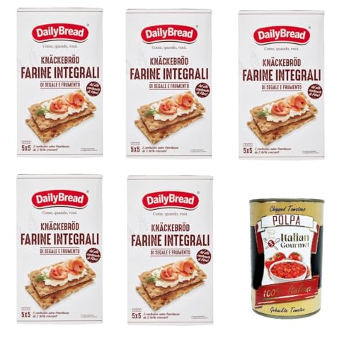 DailyBread Knäckebröd Vollkorn-Roggen- und Weizenmehl 5x375 g+ Italian Gourmet polpa 400g DailyBread Knäckebröd Vollkorn-Roggen- und Weizenmehl 5x375 g+ Italian Gourmet polpa 400g von Italian Gourmet E.R.