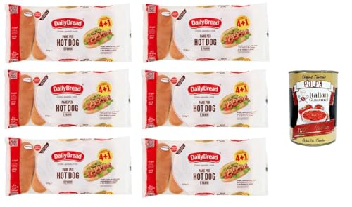 DailyBread Pane per Hot Dog Panini 6x 312gr+ Italian Gourmet polpa 400g DailyBread Pane per Hot Dog Panini 6x 312gr+ Italian Gourmet polpa 400g von Italian Gourmet E.R.