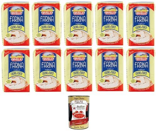 Divella Farina 00 consigliata per Creme e Torte Mehl 00 empfohlen für Cremes und Kuchen 10x1kg+Italian Gourmet Polpa 400gr Divella Farina 00 consigliata per Creme e Torte Mehl 00 empfohlen für Cremes und Kuchen 10x1kg+Italian Gourmet Polpa 400gr von Italian Gourmet E.R.