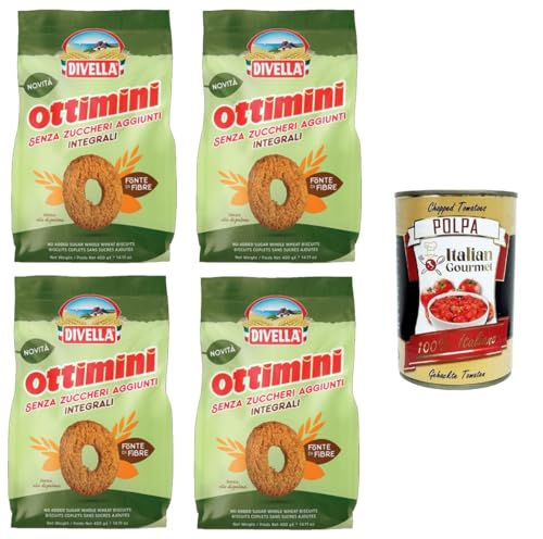 Divella Ottimini integrali senza zuccheri aggiunti Kekse Vollkorn ohne Zuckerzusatz 4x400gr + Italian Gourmet polpa 400g Divella Ottimini integrali senza zuccheri aggiunti Kekse Vollkorn ohne Zuckerzusatz 4x400gr + Italian Gourmet polpa 400g von Italian Gourmet E.R.