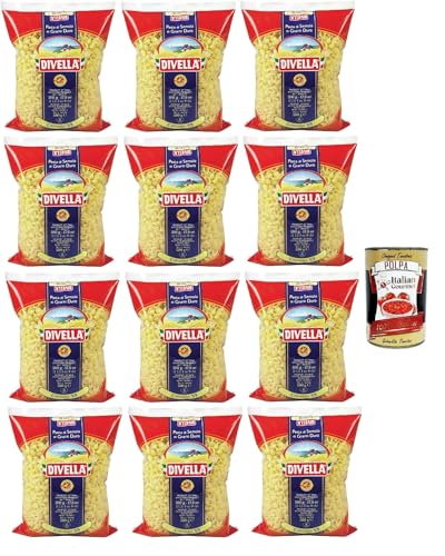 Divella Pasta 100% Italienisch Cocciolini 59, Nudeln aus Hartweizengrieß, Kochen 7 Minuten 12x 500g + Italian Gourmet polpa 400g Divella Pasta 100% Italienisch Cocciolini 59, Nudeln aus Hartweizengrieß, Kochen 7 Minuten 12x 500g + Italian Gourmet polpa 400g von Italian Gourmet E.R.