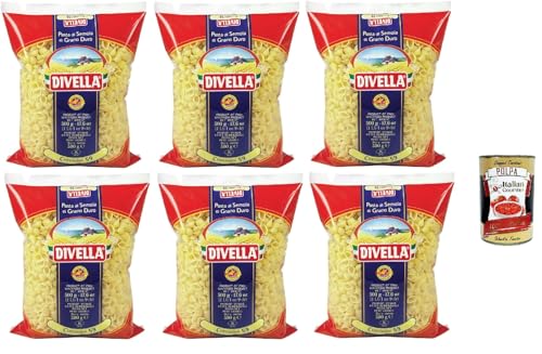 Divella Pasta 100% Italienisch Cocciolini 59, Nudeln aus Hartweizengrieß, Kochen 7 Minuten 6x 500g + Italian Gourmet polpa 400g Divella Pasta 100% Italienisch Cocciolini 59, Nudeln aus Hartweizengrieß, Kochen 7 Minuten 6x 500g + Italian Gourmet polpa 400g von Italian Gourmet E.R.