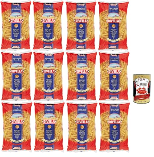 Divella Pasta 100% Italienisch Fusilli 40, Nudeln aus Hartweizengrieß, Kochen 10 Minuten 12x 500g + Italian Gourmet polpa 400g Divella Pasta 100% Italienisch Fusilli 40, Nudeln aus Hartweizengrieß, Kochen 10 Minuten 12x 500g + Italian Gourmet polpa 400g von Italian Gourmet E.R.