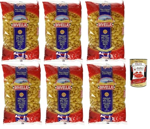 Divella Pasta 100% Italienisch Lumache 50, Nudeln aus Hartweizengrieß, Kochen 8 Minuten 6x 500g + Italian Gourmet polpa 400g Divella Pasta 100% Italienisch Lumache 50, Nudeln aus Hartweizengrieß, Kochen 8 Minuten 6x 500g + Italian Gourmet polpa 400g von Italian Gourmet E.R.