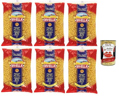 Divella Pasta 100% Italienisch Lumachine 52, Nudeln aus Hartweizengrieß, Kochen 7 Minuten 6x 500g + Italian Gourmet polpa 400g Divella Pasta 100% Italienisch Lumachine 52, Nudeln aus Hartweizengrieß, Kochen 7 Minuten 6x 500g + Italian Gourmet polpa 400g von Italian Gourmet E.R.