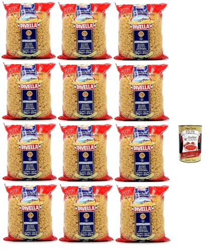 Divella Pasta 100% Italienisch Margheritine 60, Nudeln aus Hartweizengrieß, Kochen 7 Minuten 12x 500g + Italian Gourmet polpa 400g Divella Pasta 100% Italienisch Margheritine 60, Nudeln aus Hartweizengrieß, Kochen 7 Minuten 12x 500g + Italian Gourmet polpa 400g von Italian Gourmet E.R.